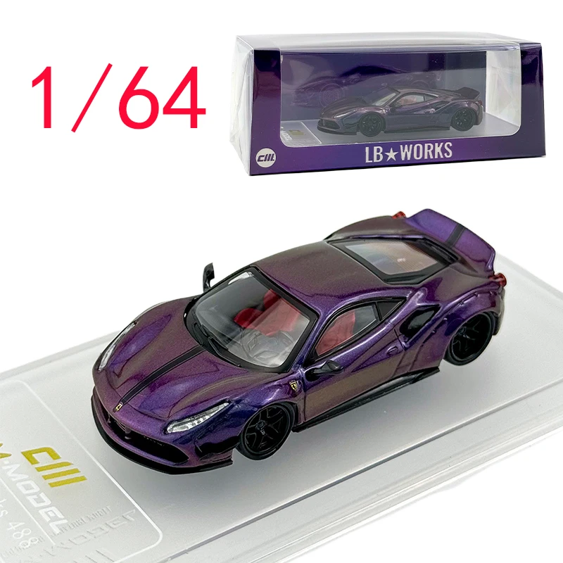 

CM Model Diecast 1/64 Scale Ferrari 488 Alloy Car Model Toys for Boys Gift
