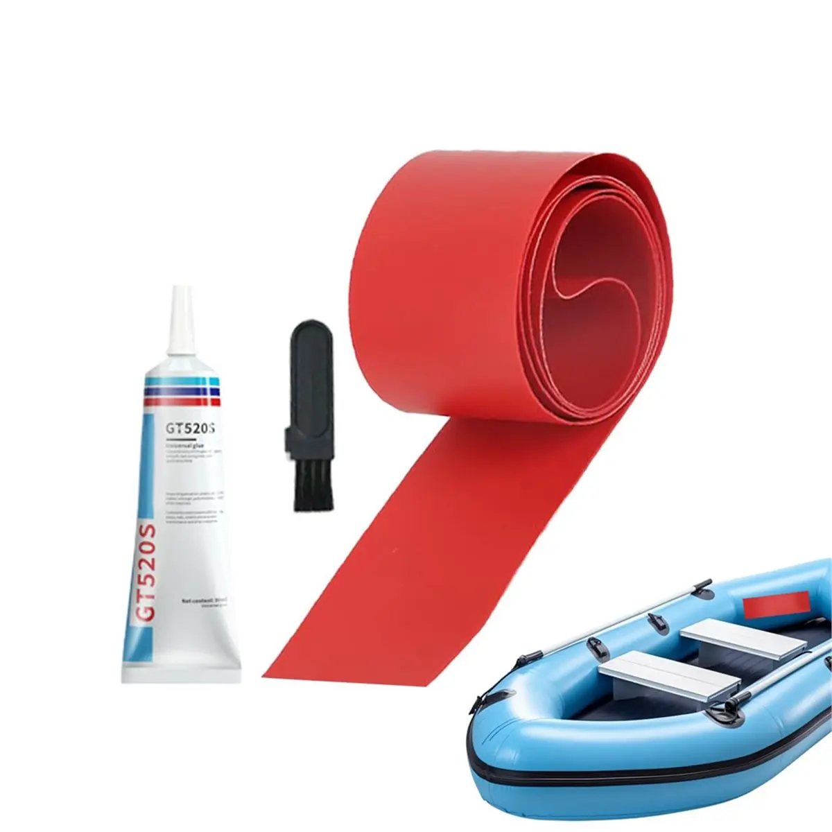 Waterproof Inflatable Patch Tape Kit - Heavy Duty Air Mattress Repair Set , Ideal for Outdoor Gear Red