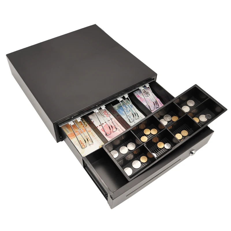 Supermarket Cashier Box, Coins Money Storage Drawers Under Desk Divider, Cabinet Organizer, Safe Box for Stores