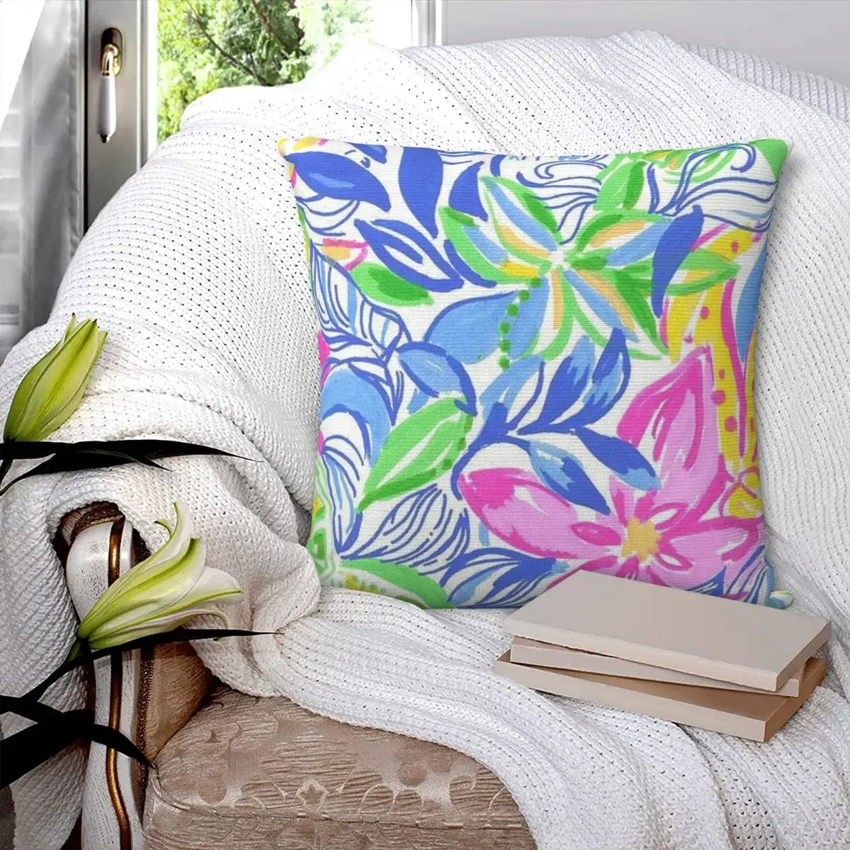 Lily Pulitzer Pillowcase Pillows Cover Cushion Comfort Throw Pillow Sofa Decorative Cushions Used for Home Bedroom Sofa