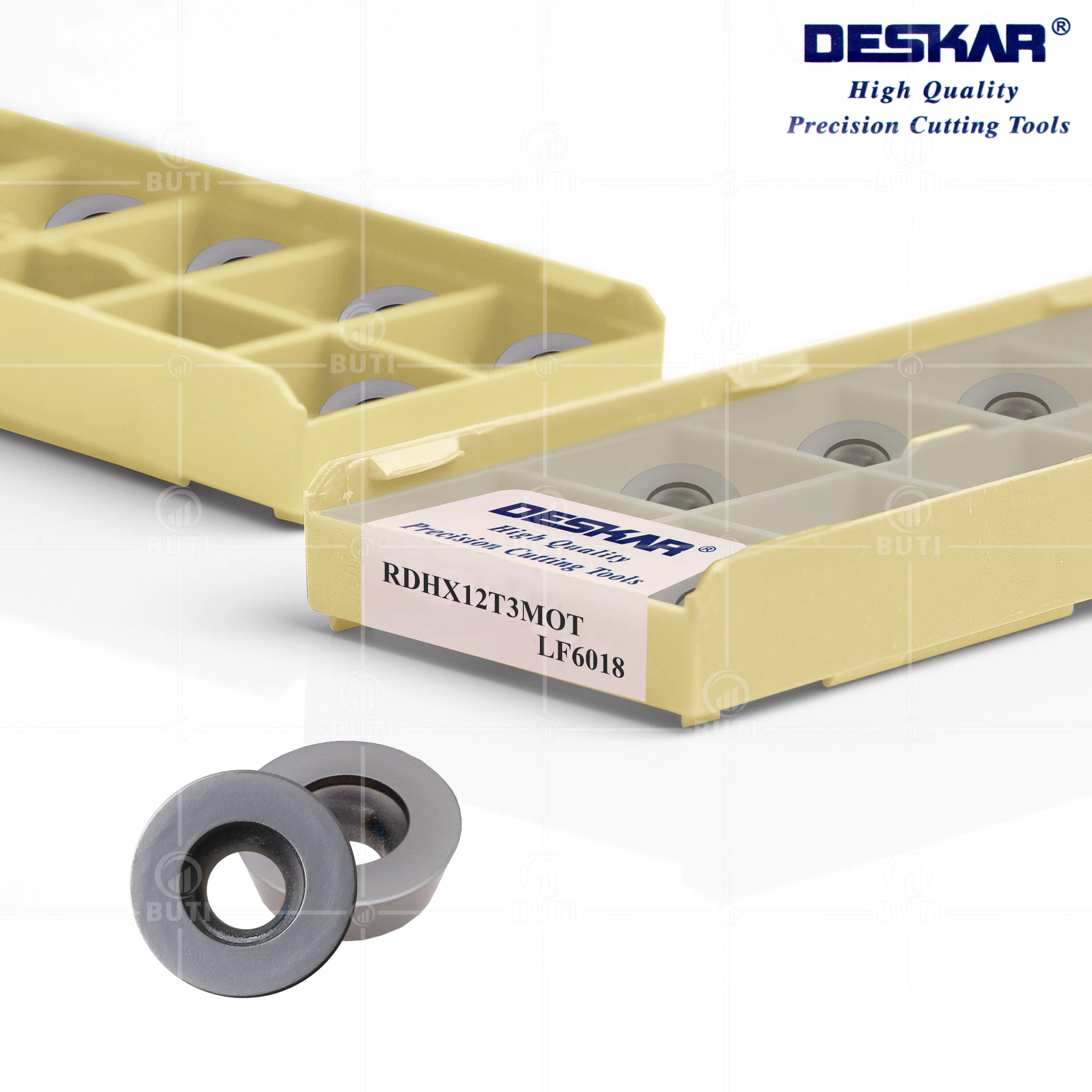 Imagem -02 - Deskar 100 Original Rdhx12t3mot Rdhx1003mot Lf6018 Fresagem Carbide Inserir Ferramenta Torno Cortador de Corte para Aço Inoxidável