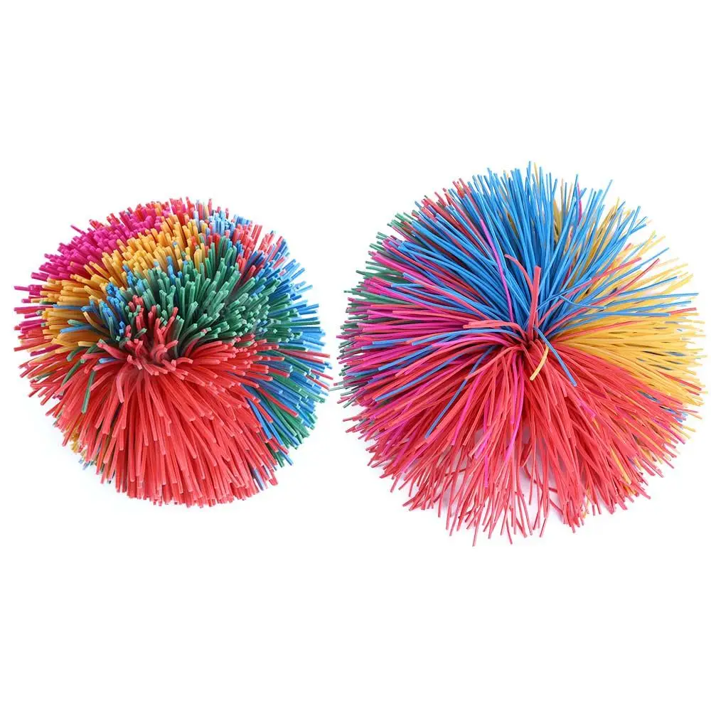 6cm/9cm Rainbow Ball Anti-Stress Monkey Stringy Balls Rainbow Fidget Sensory Ball Baby Stretchy Ball Bouncy Stress Balls