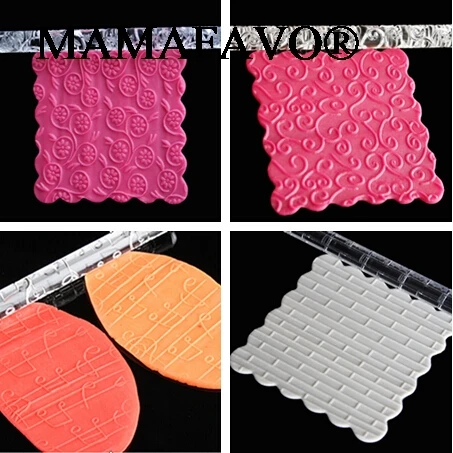 30 Styles Acrylic Rolling Pin Designed Fondant Cake Impression Rolling Pin Pastry Roller Embossing Baking Tools