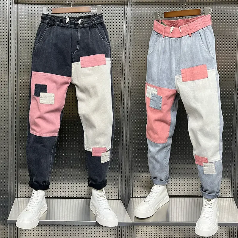 

Baggy Jeans Men Harajuku Hip Hop Popular Streetwear Designer Brand Harem Pants Outdoor Casual Trousers Fashion Clothing Q29