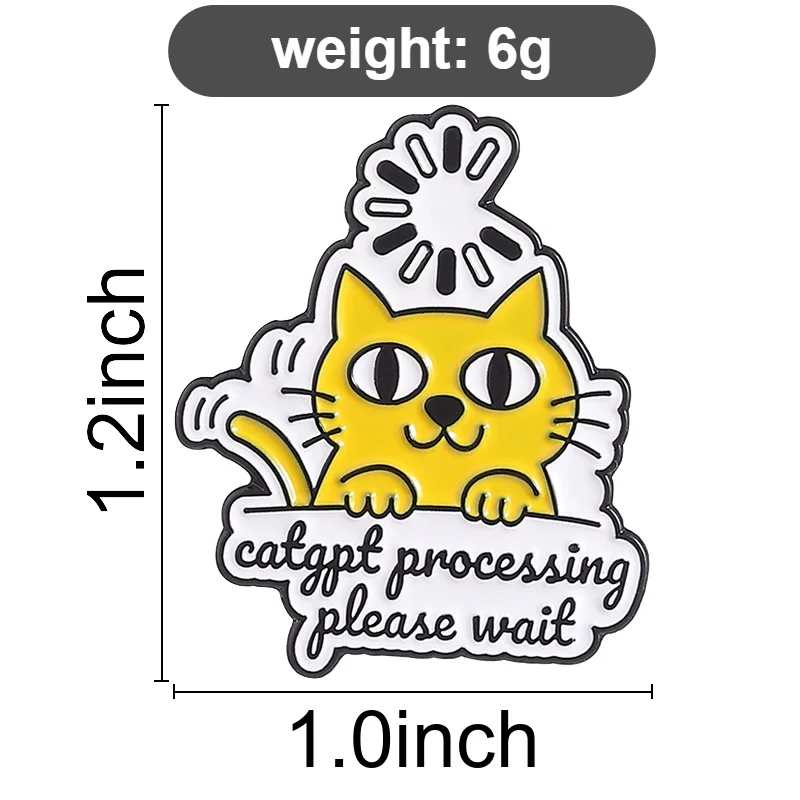 13style Programmierer Büro Meme Emaille-Pin Cartoon Tier Arbeitskollektion Broschen Katze Schnecke Ente Abzeichen Schmuck Geschenk – Detail 9
