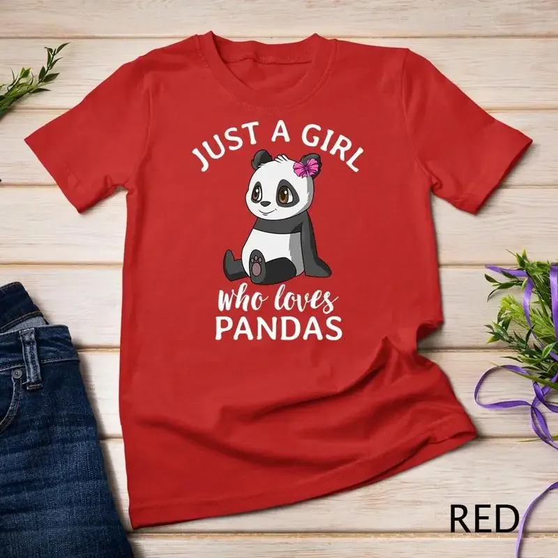 Just A Girl Who Loves Pandas Cute Panda Gift for Women Unisex T shirt