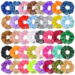 40pcs Women Multicolor Silk Scrunchie Elastic Handmade Hair Band Ponytail Holder for Adult Hairband Headband Hair Accessories