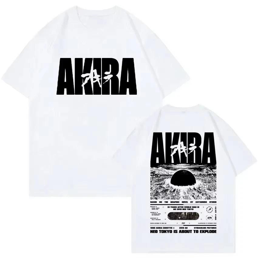 Summer Hot Sale Anime Japanese AKIRA Men and Women Science Fiction Graphic T-shirt Lightweight Breathable Comfortable Clothes