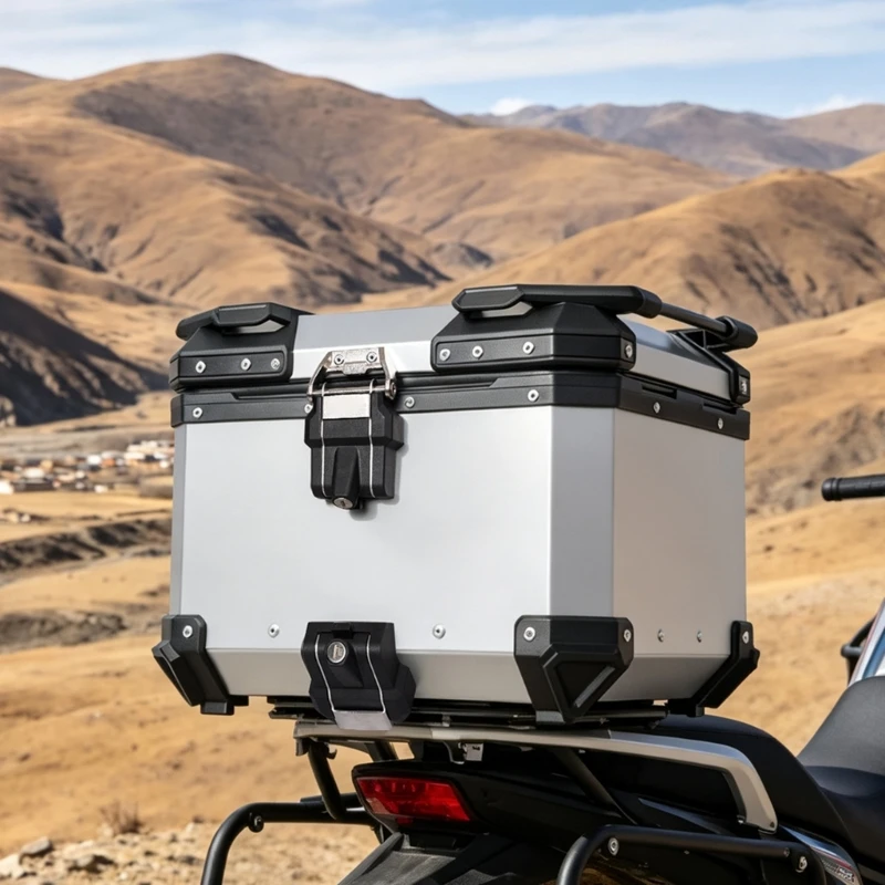 

Premium 45L Motorcycle Luggage Box With Anti Theft Lock Aluminum Rear Case For Enhanced Security On The Road D7YA