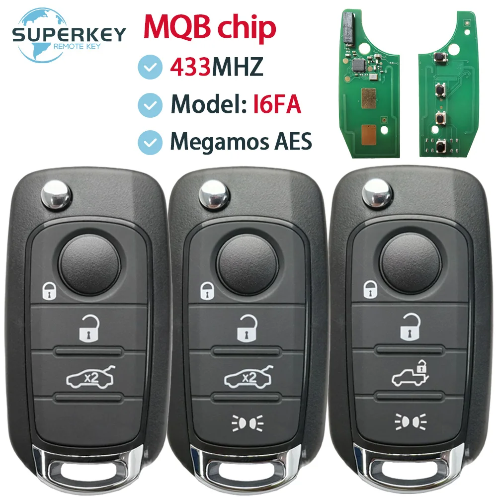 

Megamos AES ID48 Chip For Fiat 500X Egea Fiat Tipo Nuovo Grazie 2016 2017 2018 433Mhz Flip Remote Car Key