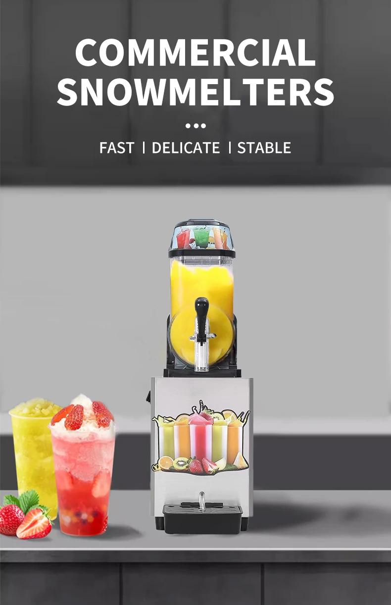 New  12L Stainless Steel Slushie Maker Smoothie Frozen Juice Machine High Productivity CE Certified
