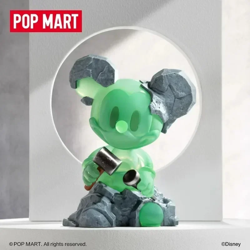 POP MART ดิสนีย์ครบรอบมิกกี้ความอยากรู้อยากเห็นไร้ขอบเขตซีรีส์กล่องตาบอดของเล่นคาวาอิอะนิเมะแอ็คชั่นฟิกเกอร์ Caixa Caja Surprise
