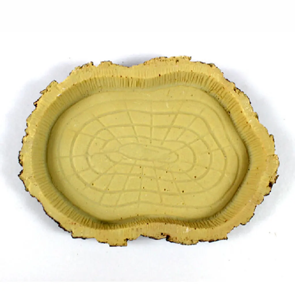 Pet Reptile Feeder Bowl Basin Resin Non-Toxic Food Water Pot Turtles Tortoise Scorpion Lizards Crabs for Pets Feeding Tray