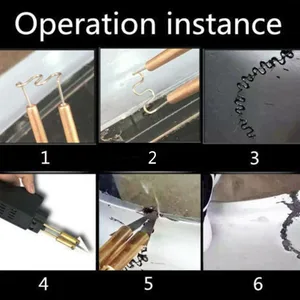 500 قطعة 0.6 / 0.8 مم دباسة ساخنة سيارة الوفير البلاستيك لحام طقم إصلاح السيارات أداة لحام دباسة ساخنة أعلى 8 مبيعات مستعملة الدراجة البخارية 500 ريال - رقم 6