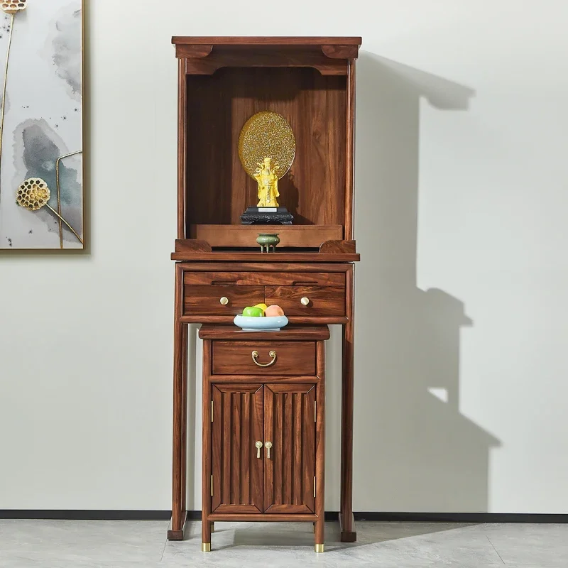 بوذا مجلس الوزراء بوذا ضريح المذبح ثلاث قطع مجموعة إله الثروة مجلس الوزراء العبادة الجدول المنزل ضريح مذبح مجلس الوزراء #2