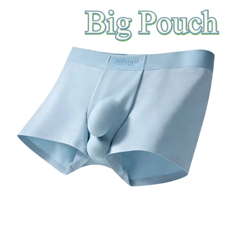 Men's Big Pouch Breathable Boxers Penis Scrotum Separation Comfortable Modal Underwear Quick Dry Lightweight Male Sporty Shorts
