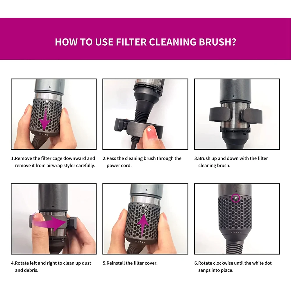 2 шт. щетка для чистки фильтра для Dyson Airwrap Styler HS01 HS05 насадка для чистки фильтра