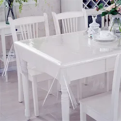 48x60inch Home Clear PVC Tablecloth Protector Waterproof/Oil-Proof Easy Clean Plastic Transparent Sheet Table Cover