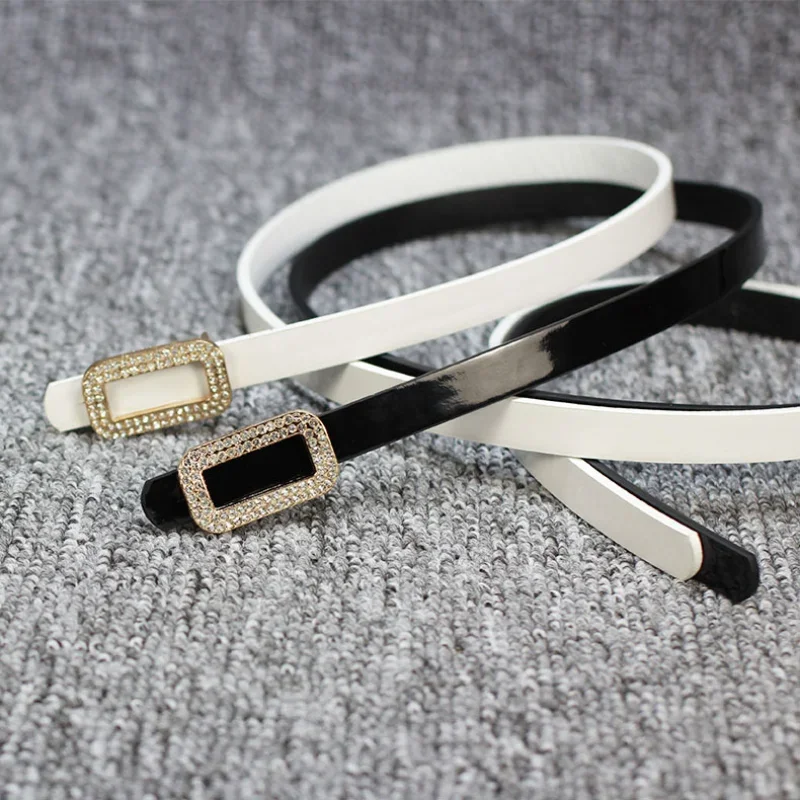 1.2cm Super Thin PU Belts for Girls Summer Lightweight Convenient Belt Children Student Fashionable Belts