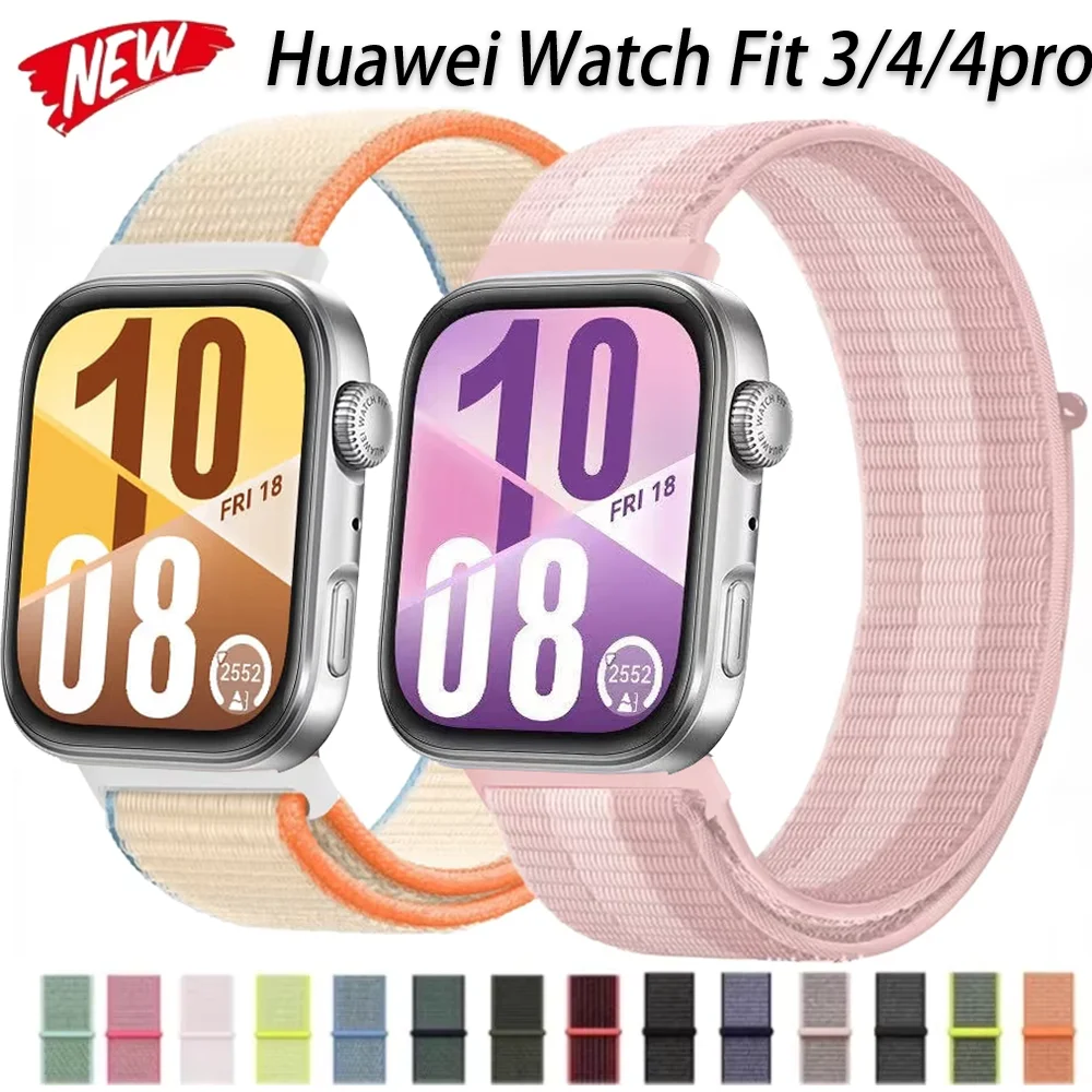 Cinturino sportivo in Nylon per Huawei Watch Fit 3 cinturino in tessuto Correa per Huawei Watch Fit 3 cinturino Smartwatch cinturino cinturino cinturino