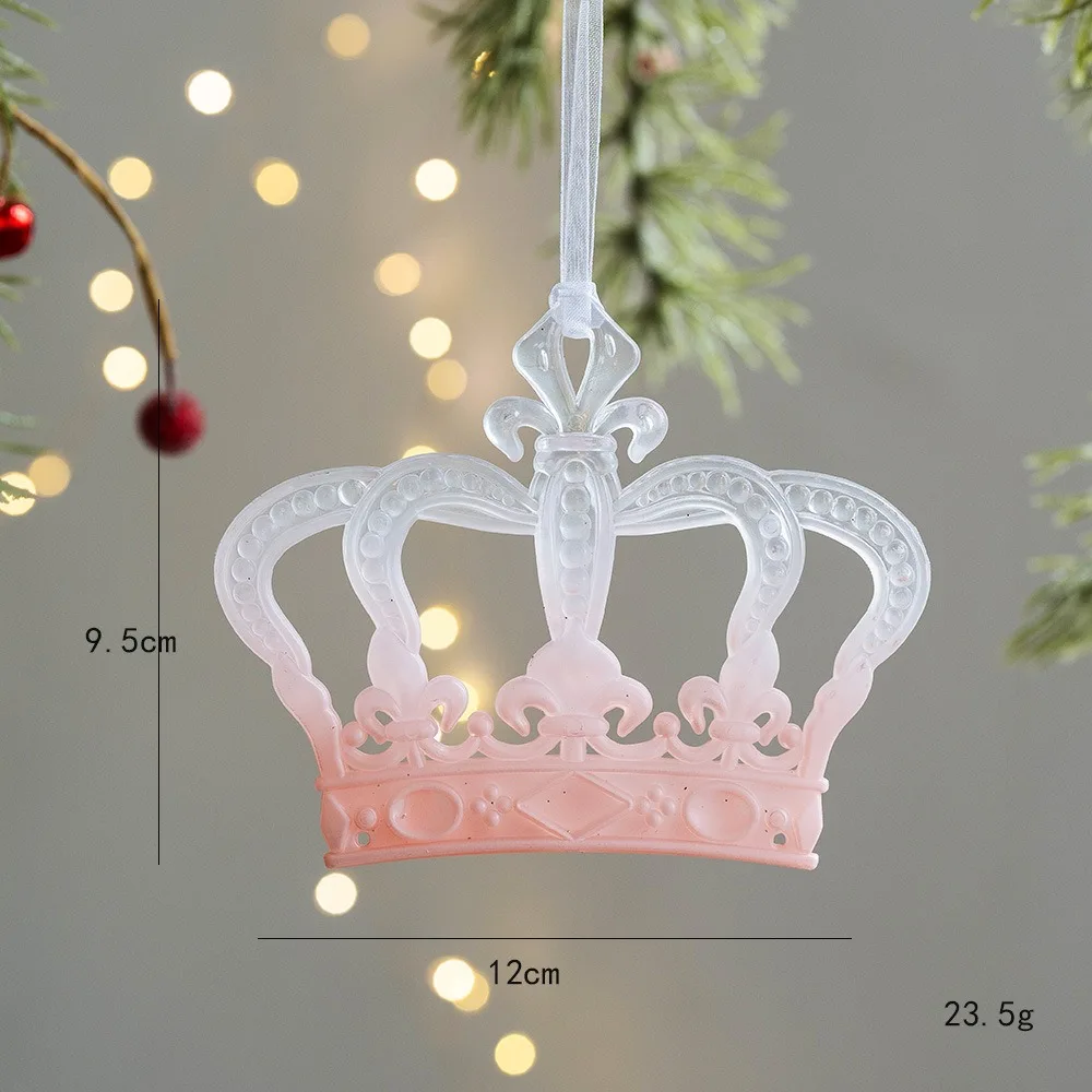 

Snowflake Icicle Christmas Pendants Acrylic Crystal Christmas Tree Ornaments Transparent DIY Christmas Tree Decorations