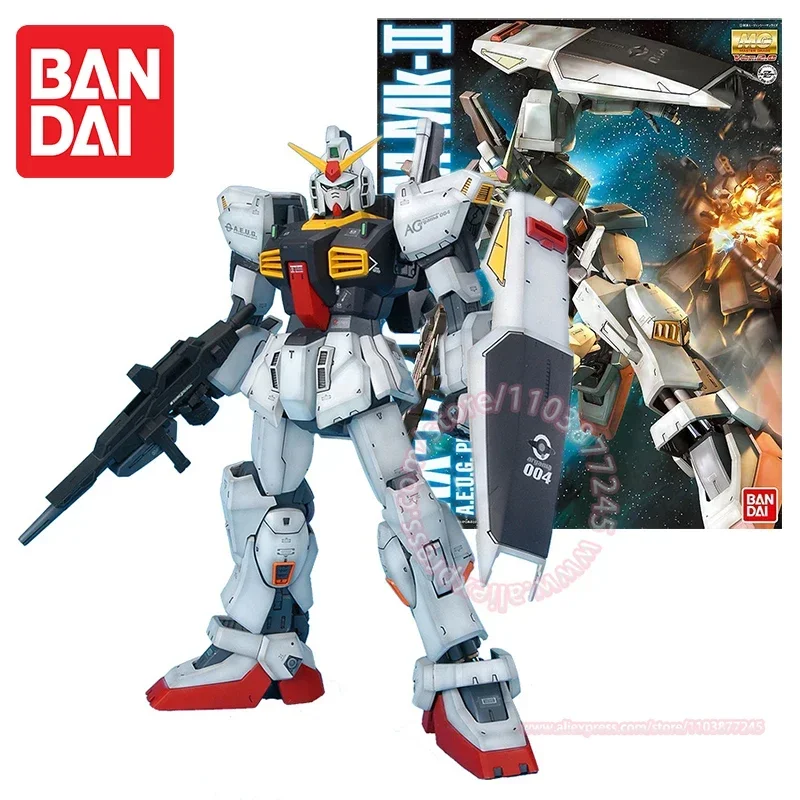 BANDAI Gundam MG 1/100 Mk-II Assembled Model Children's Toy Tabletop Ornament Movable Joints Birthday Gift Peripheral Figures