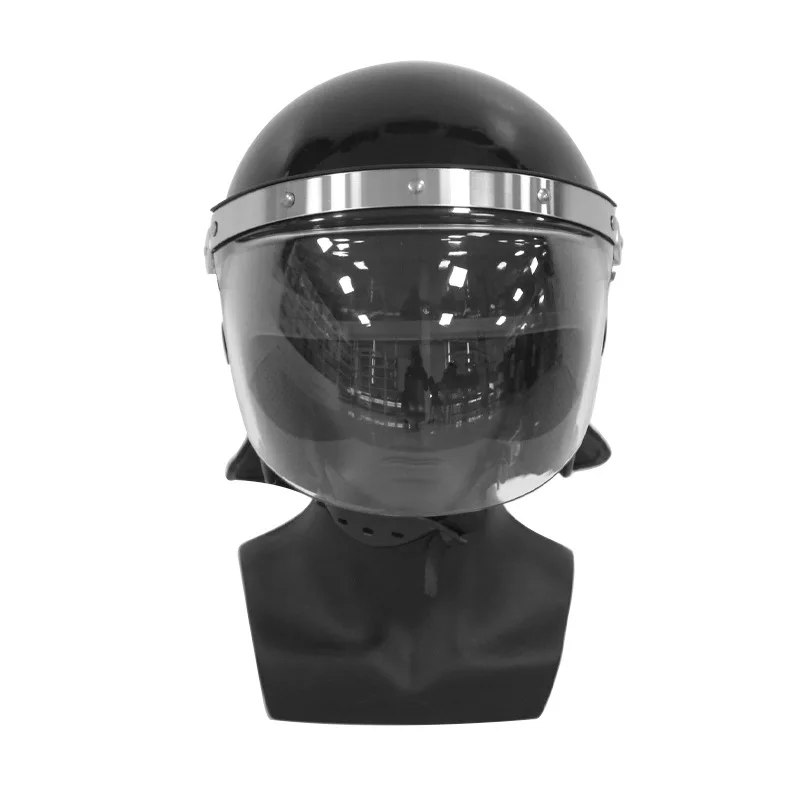 AH006 ABS Safety Protection Riot Helmet School Patrol Security Helmet with Transparent PC Mirror