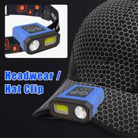 COB LED Induction Sensor Headlamp Waterproof Clip-on Baseball Cap Lamps Hat Light USB Charging Headlight Fishing Lights