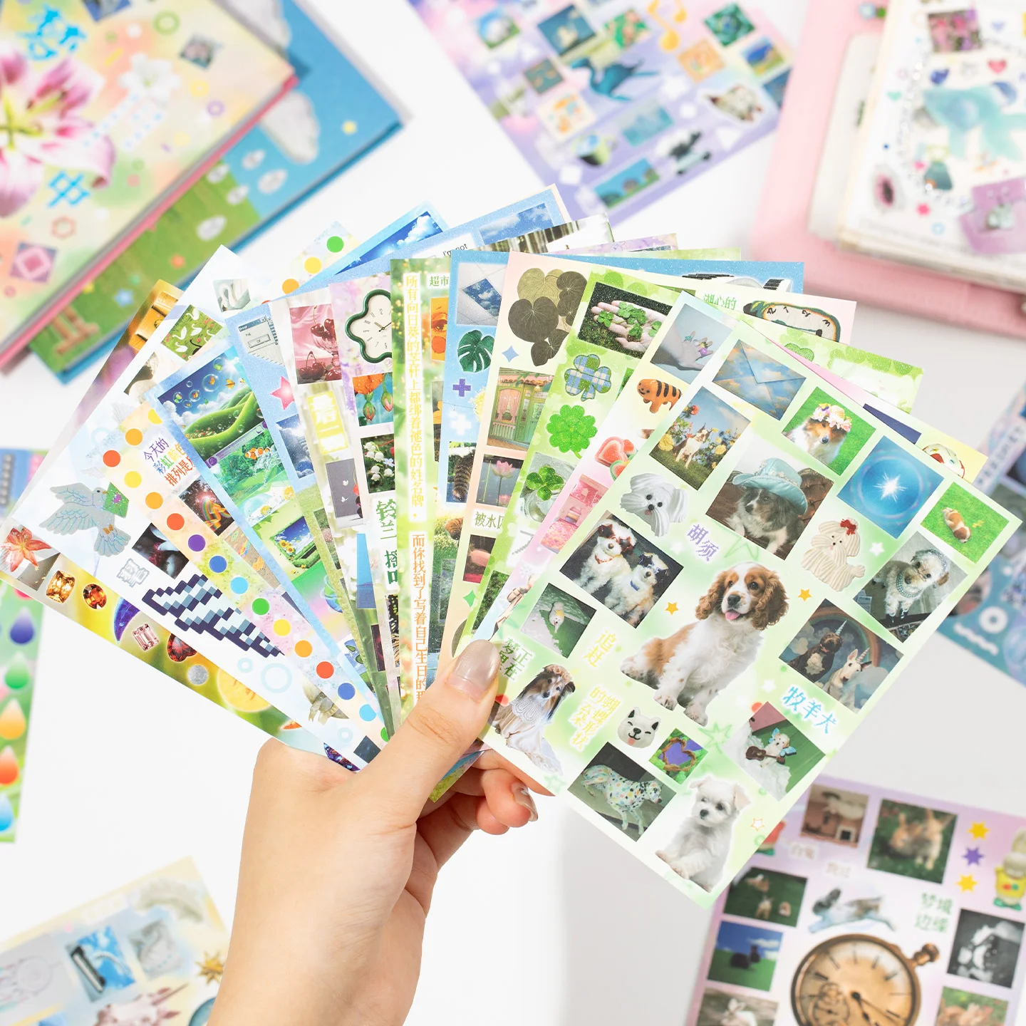 30sheets Dream Growth Series Kawaii Ins Die Cutting Sticker Book Creative Handbook Decoration DIY Scrapbook Material Aesthetics