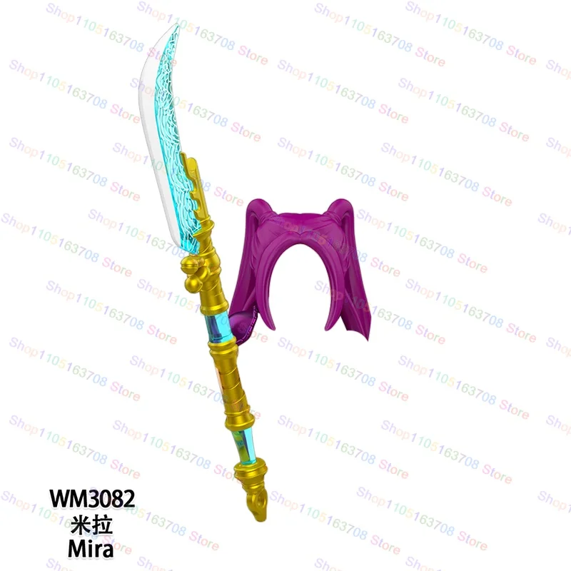 Wm6228 moc anime figuras de ação conjunto acessórios peças blocos de construção diy modelo montagem tijolos brinquedos para crianças presentes