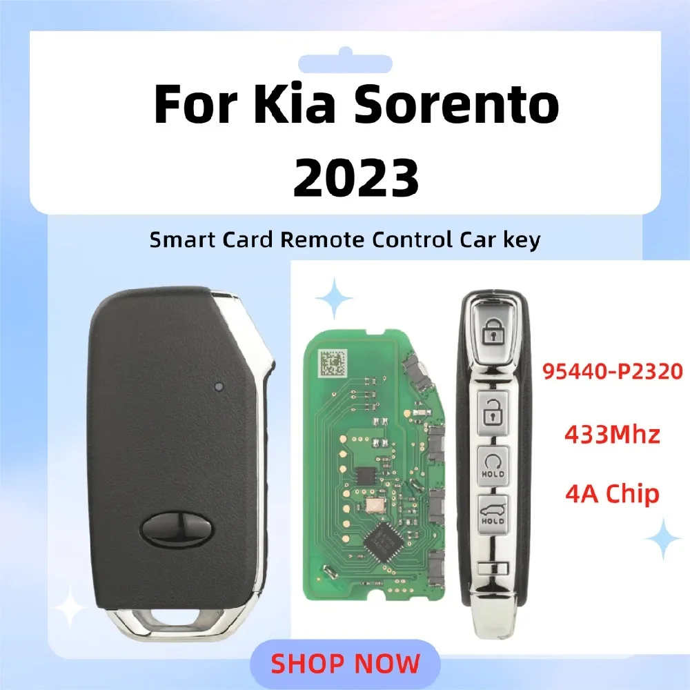 

jingyuqin 4 Buttons For Kia Sorento 2023 433MHz FCCID:95440-P2320 4AChip Smart card Remote control Car Key (SUV)