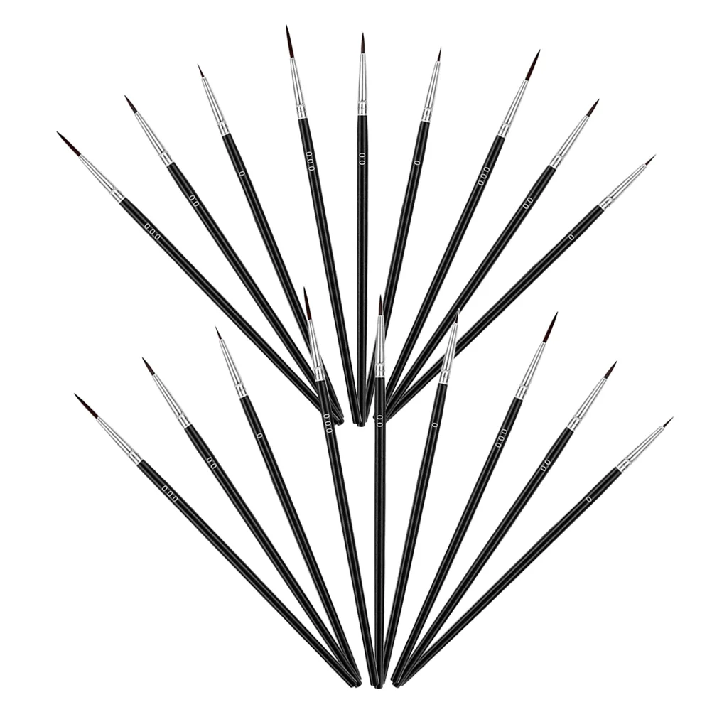 Fine Point Brush Small Paint Brushes Hook Pen for Kids Miniature Detail Black Child