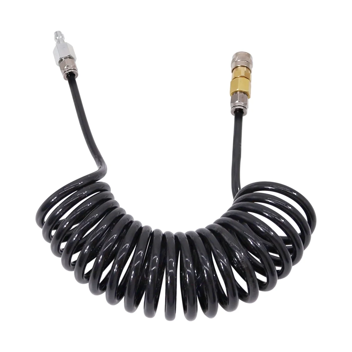 *A91P 6mm Low Pressure Coil Hose with Foster Quick Release Coupling HPA Quick Disconnect Coupling Low Pressure Corrugated Hose
