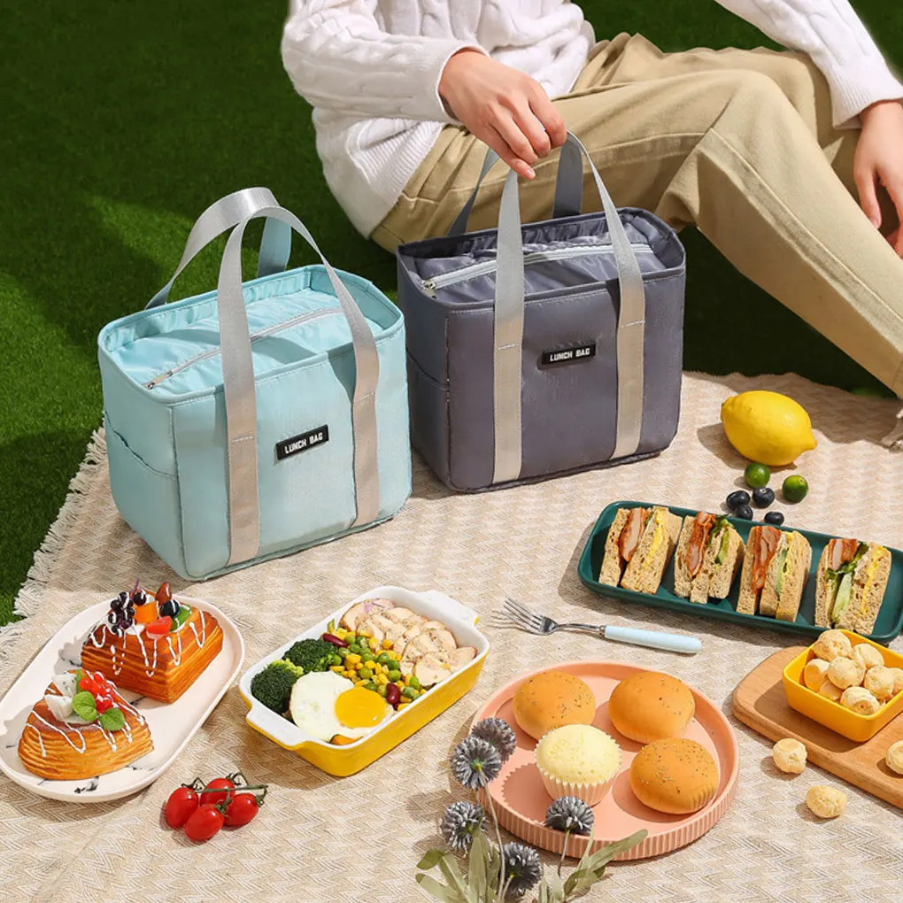 

Lunch Bag For School Foldable Thermal Bag Non-toxic Durable Waterproof Lunch Cooler Bags Grocery Bag