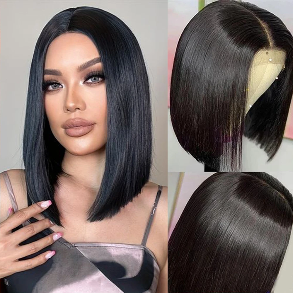 Straight BOB Wigs 13X4 Lace Frontal Wig for Women Brazilian Human Hair Lace Front Wigs Perruque Cheveux Humains