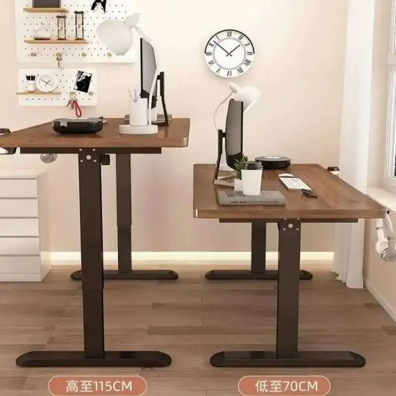 

Solid Wood Electric Lifting Table, Intelligent Computer Table, Home Study Desk, Office Desk, Gaming Table, Bedroom Workbench