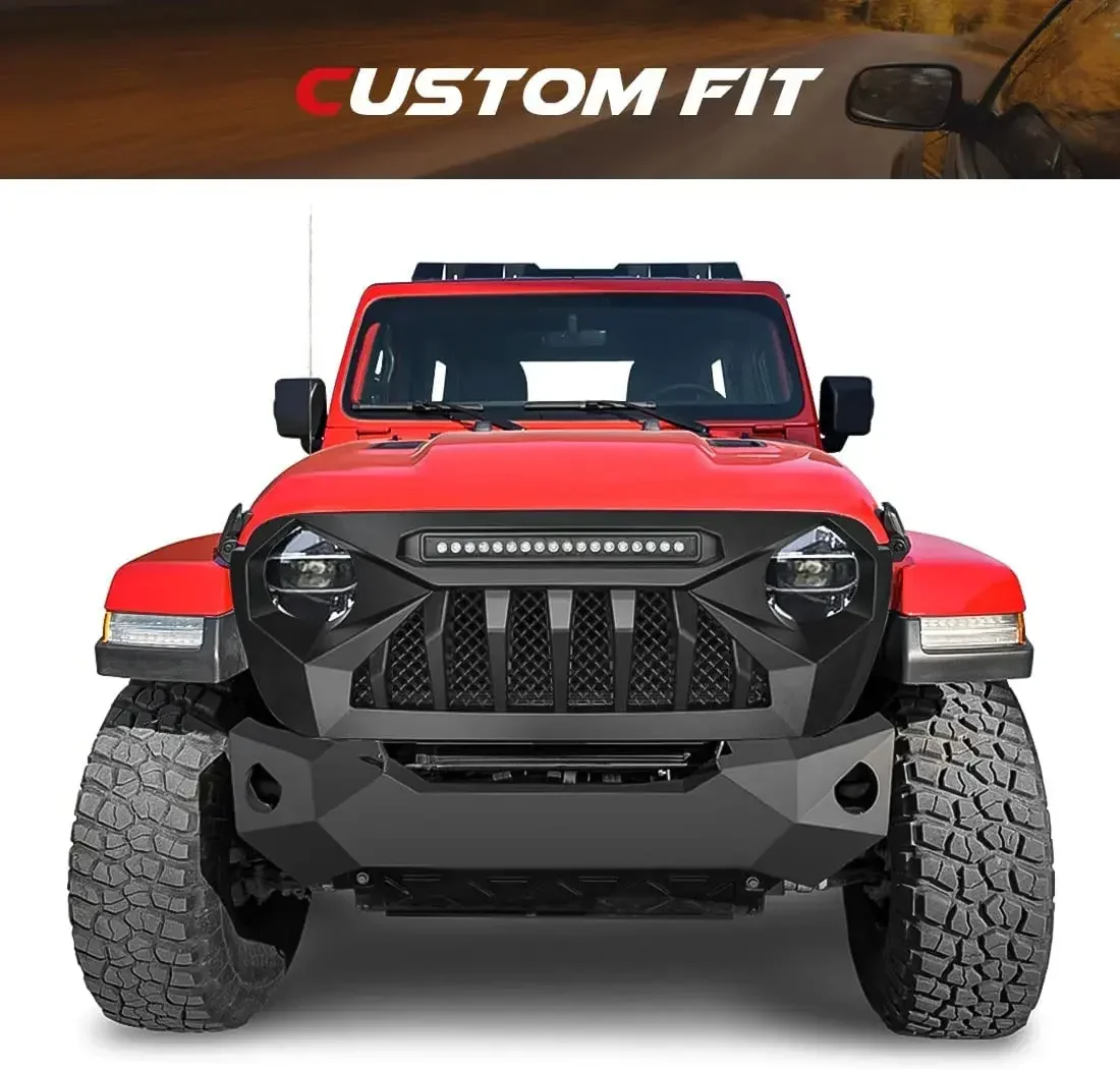 2018 2019 2020 2021 New Style 4x4 offroad accessories front bumper grill for JEEP WRANGLER JL JT