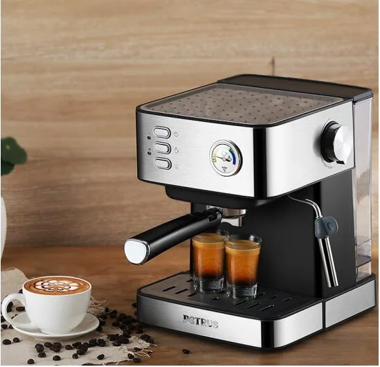 Petrus household coffee machine home pressure pump Italian steaming home foam milk maker PE3380B 20bar 1.5L office espresso 220v