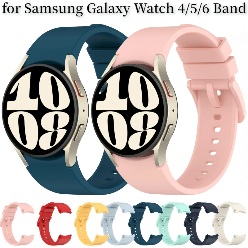 

Silicone Strap for Samsung Galaxy Watch 6/4 Classic 47mm 43mm 46mm 42mm 5 Pro 45mm Original Band for Watch 4/5/6/7 40mm 44mm