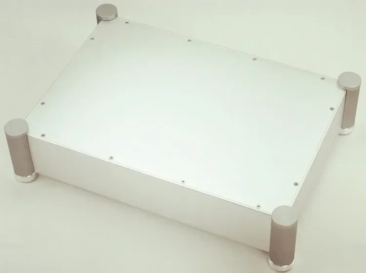 Rozmiar obudowy: 450*105*310mm WA62 srebrna w całości aluminiowa obudowa wzmacniacza/wzmacniacz lampowy obudowa wzmacniacza/obudowa AMP/DIY obudowa AMP/DIY box