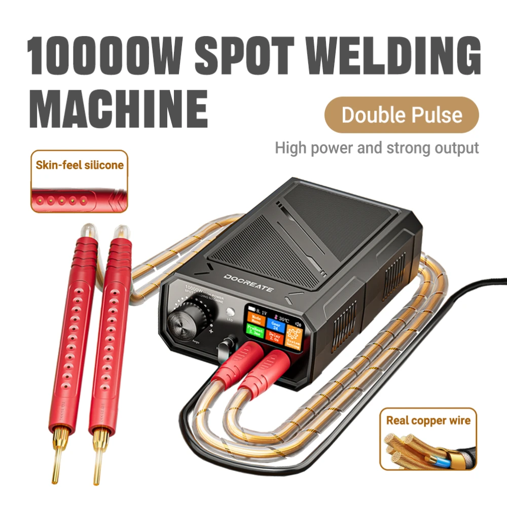 TK-20P Portable Spot Welder 10000W High Power -1200A Multi Gears Adjustable for 18650 Lithium Battery and Nickel Sheet Welding
