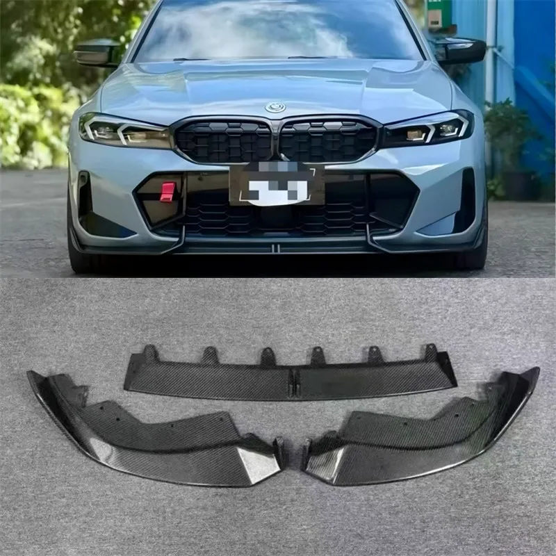 

For BMW 3 Series G20 G28 2023+ Real Dry Carbon Fiber Front Lip Front Bumper Lower Lip Under Spoiler Splitter Body Kit