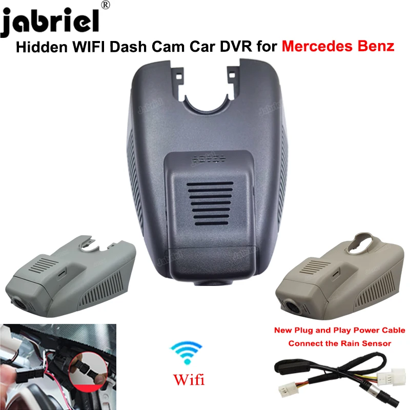 Jabriel HD 1080P Wifi Dash Cam for Mercedes Benz C Class w205 s205 GLC x253 CLS w219 E Class w212 w213 C E glc 200 220d 260 300