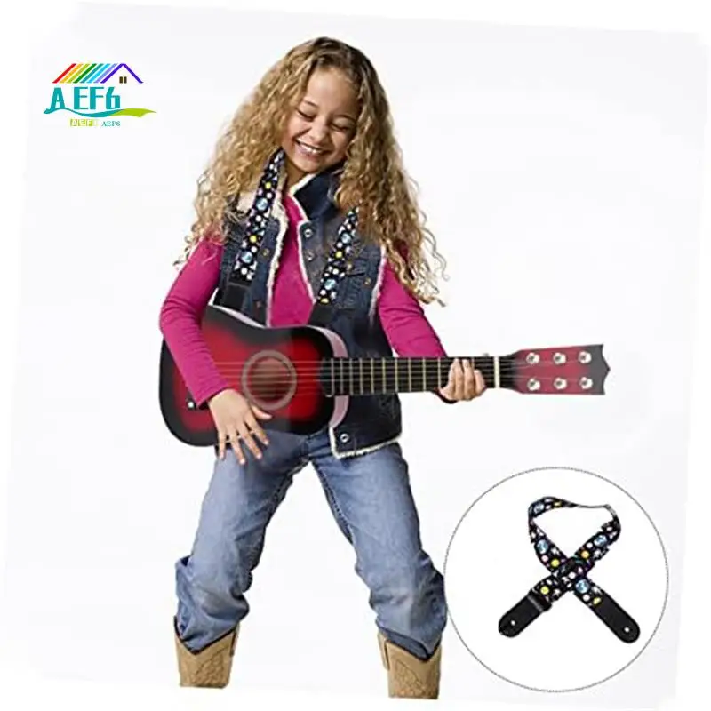AEF6-Correa para ukelele,Correa ajustable para ukelele y guitarras infantiles