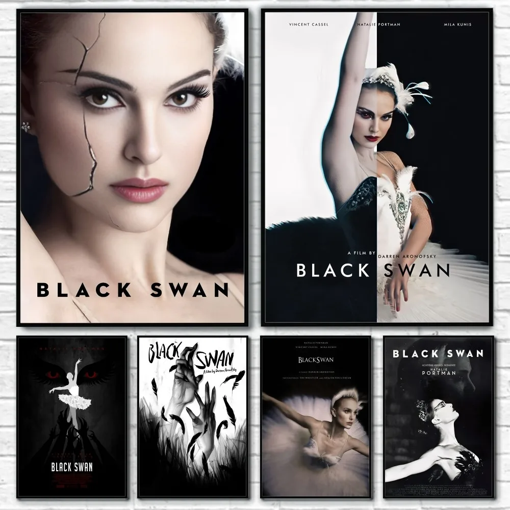 

Movie B-Black S-Swan Classic Poster Home Living Bed Room Bar Hallway Sticky Wall Art Printing Waterproof Aesthetic Decor