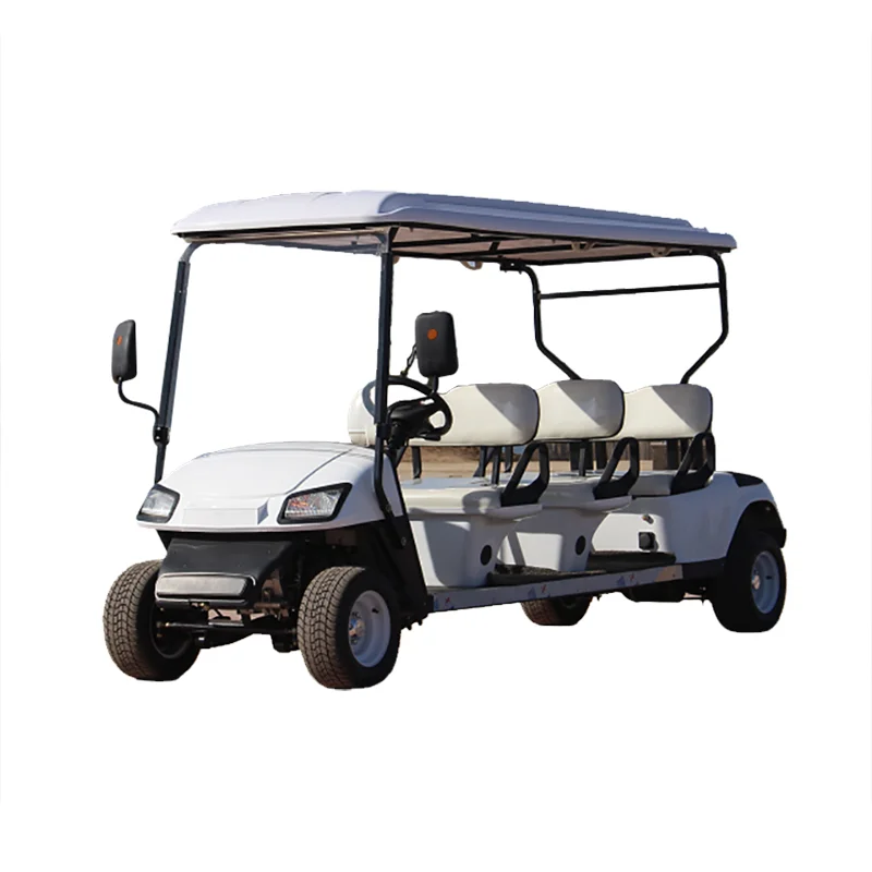 48v Fast Speed Steel Electric Golf Cart for 6 Seats 5kw Motor Lifter Included