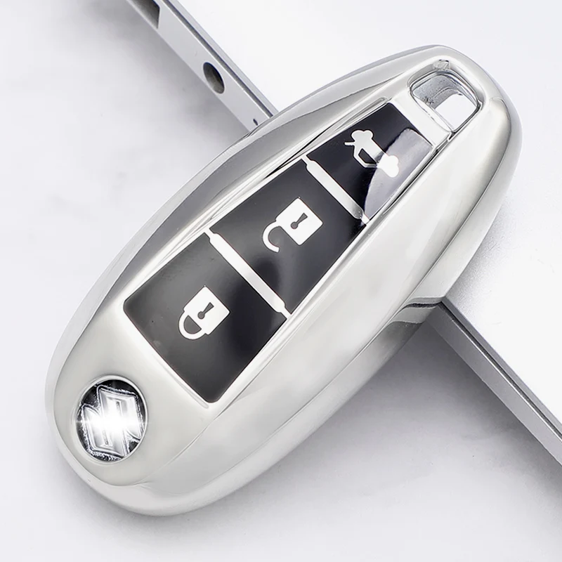 

3-кнопочный мягкий чехол из ТПУ для дистанционного ключа автомобиля для Suzuki Vitara Swift Ignis Kizashi SX4 Baleno Ertiga 2016 2017 2018 2019