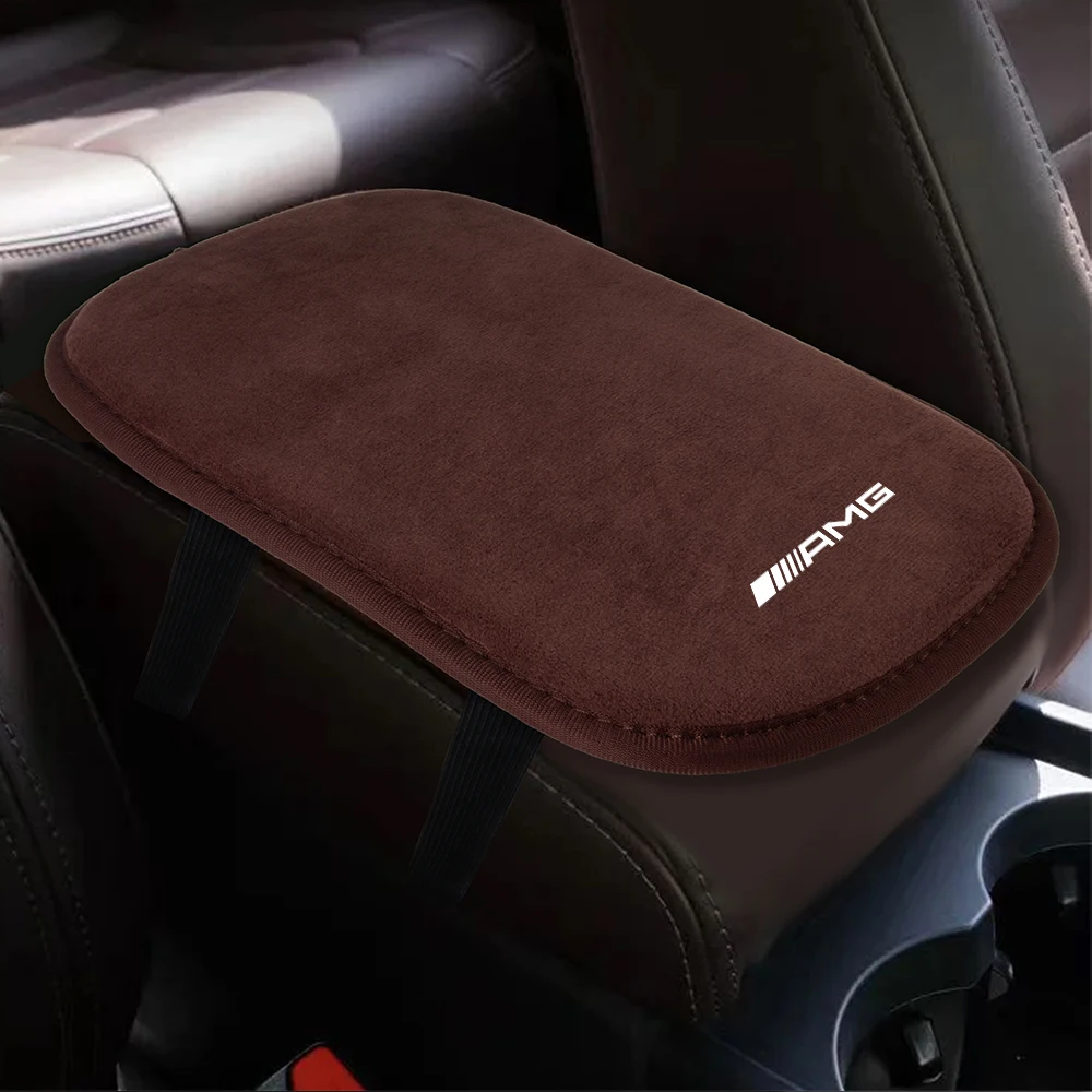 Suede Leather Car Armrest Box Cover Center Cushion Armrest Anti-fouling Protector Cover for Mercedes Benz A B C E W140 A260 GLC