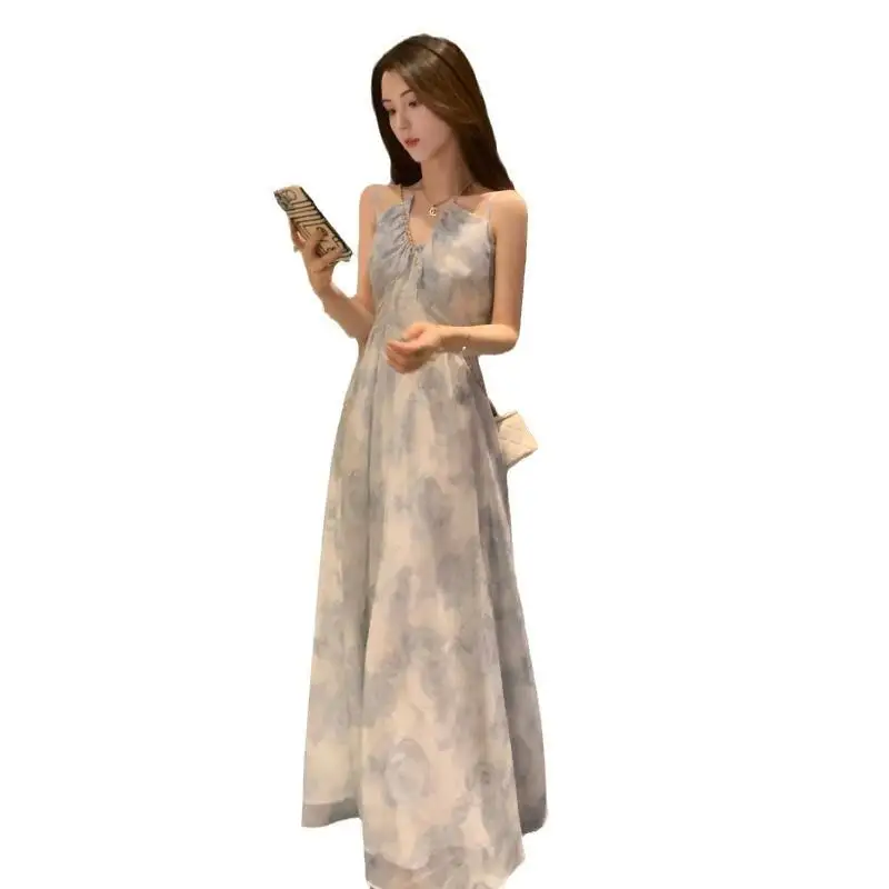 Été 2024 Imprimé floral ter Dr Elely Conçu Jupe trapèze pour femme Taille haute Nylon Cosite Fiber No Sve Busi...