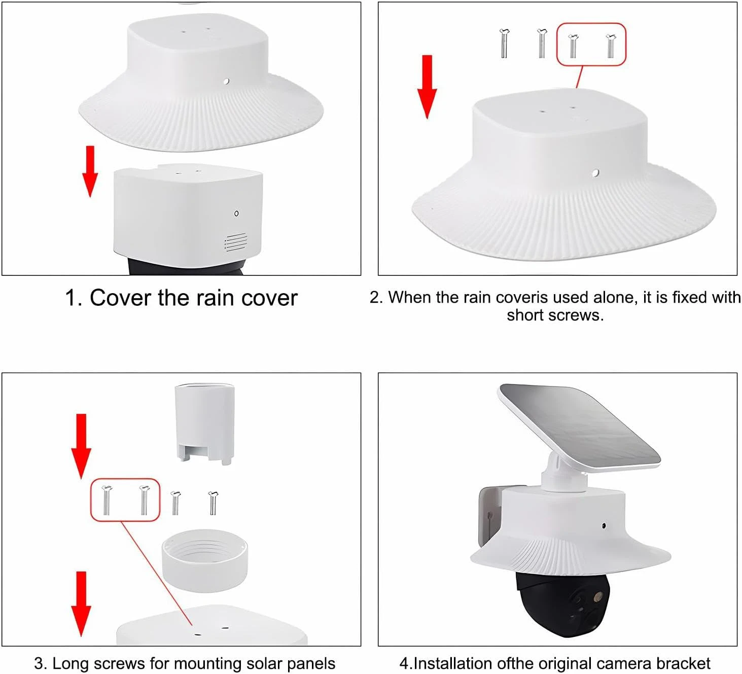 Penutup Pelindung Matahari dan Hujan untuk eufy Security SoloCam S340 - Pelindung Tahan Cuaca, Tahan UV, Tahan Hujan, Tahan Debu